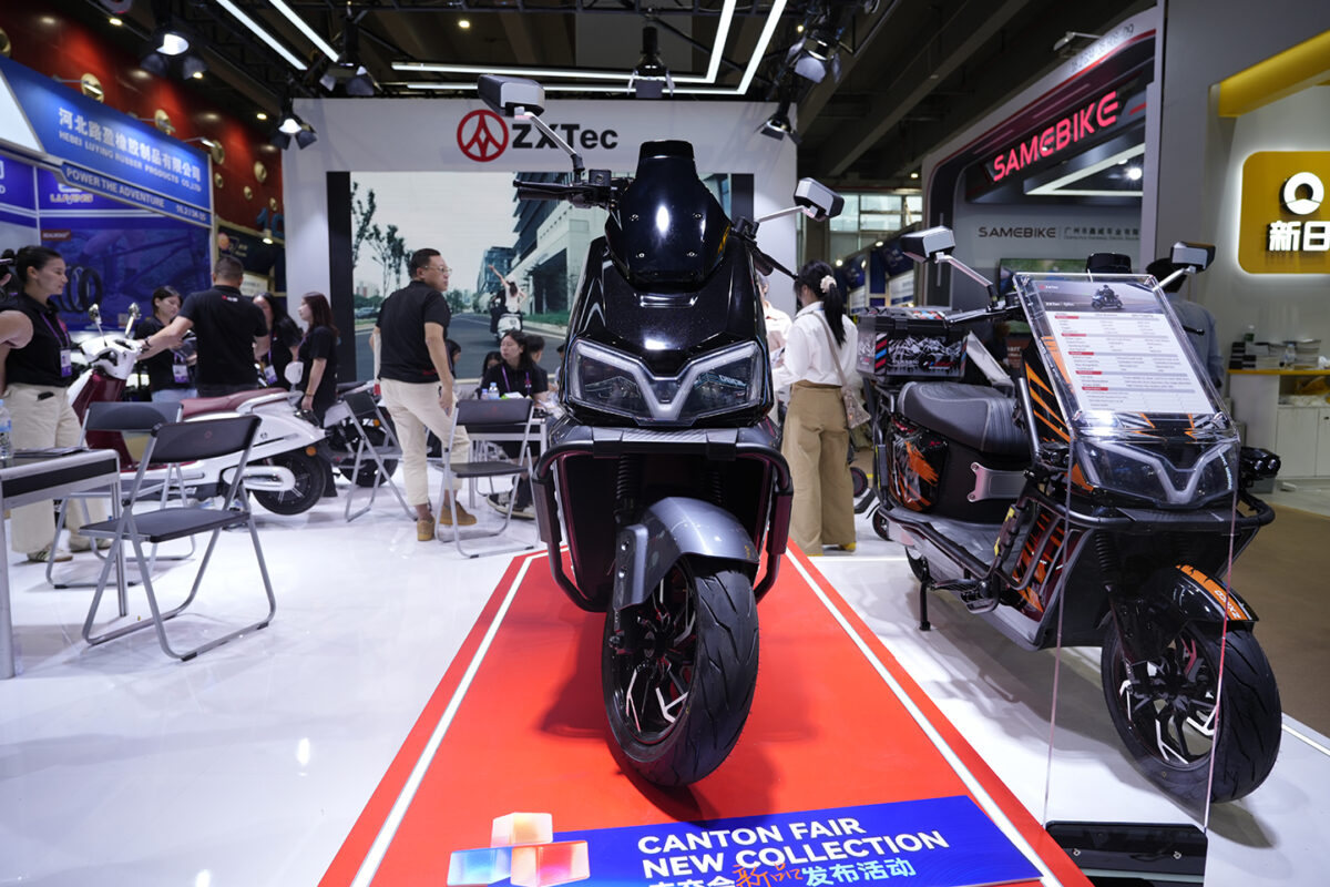 ZXTec Qilin flagship electric moped with 85 km per hour top speed, CBS dual-channel braking, TCS traction control, and HHC