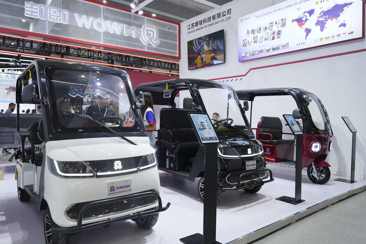 NWOW lineup for Southeast Asia with three cargo electric scooters and one passenger model for short-haul logistics