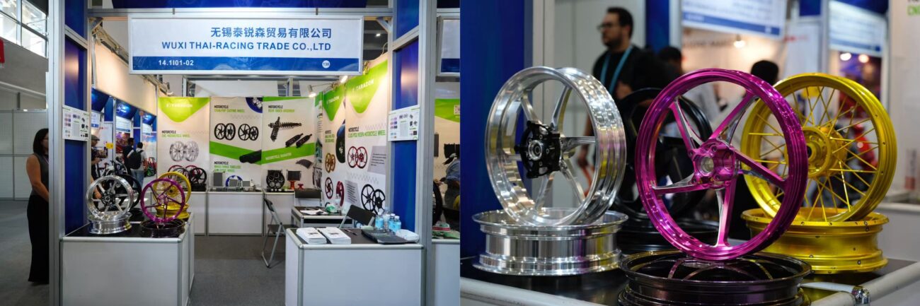 THAI-RACING Trading booth with sourcing desk and sample scooter for talks