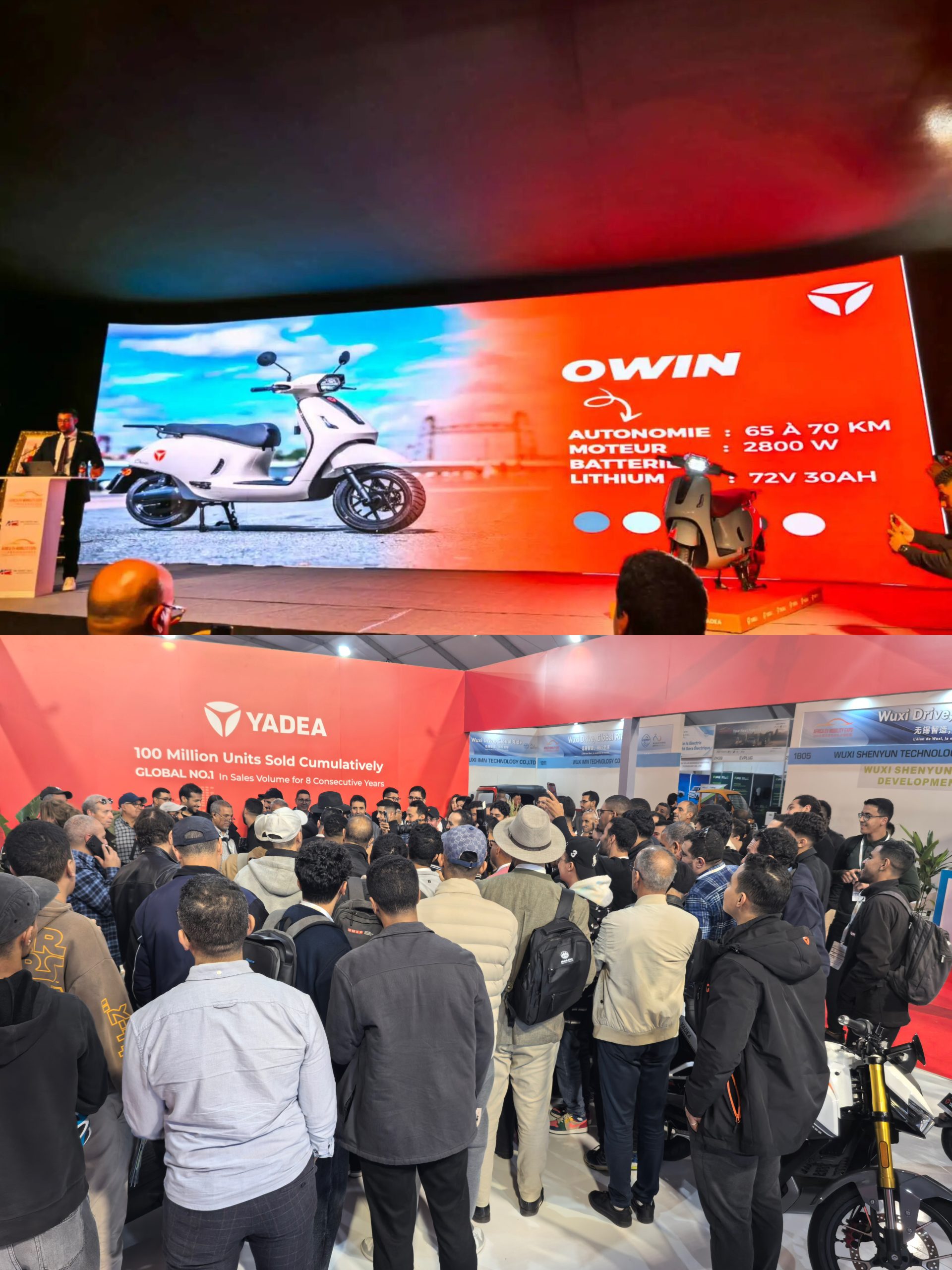 Morocco buyers negotiating electric scooter orders with Xishan manufacturers at the expo